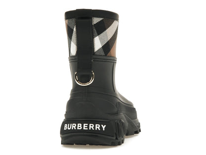 Burberry House Check Rain Boots Black Archive Beige (Women's)