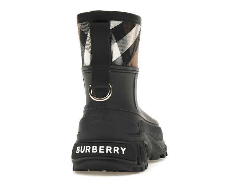 Burberry House Check Rain Boots Black Archive Beige (Women's)