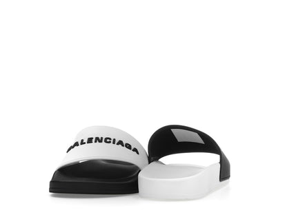 Balenciaga Pool Slides White Black (Women's)