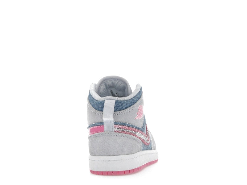 Jordan 1 Mid SE Denim Sequin (PS)