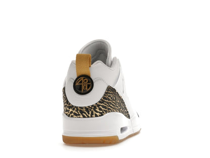 Jordan Spizike Low White Metallic Gold