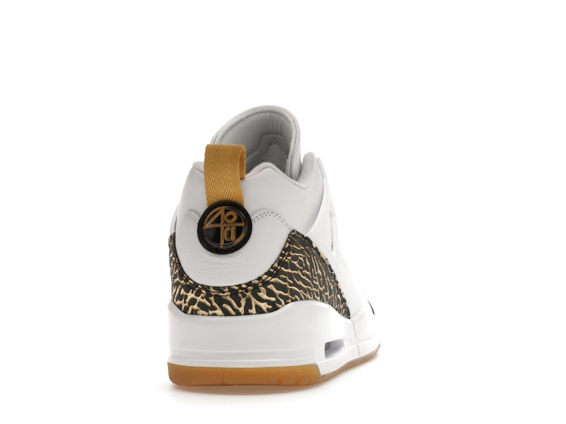 Jordan Spizike Low White Metallic Gold