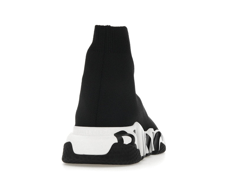 Balenciaga Speed Graffiti Trainers White Black Logo (Women's)