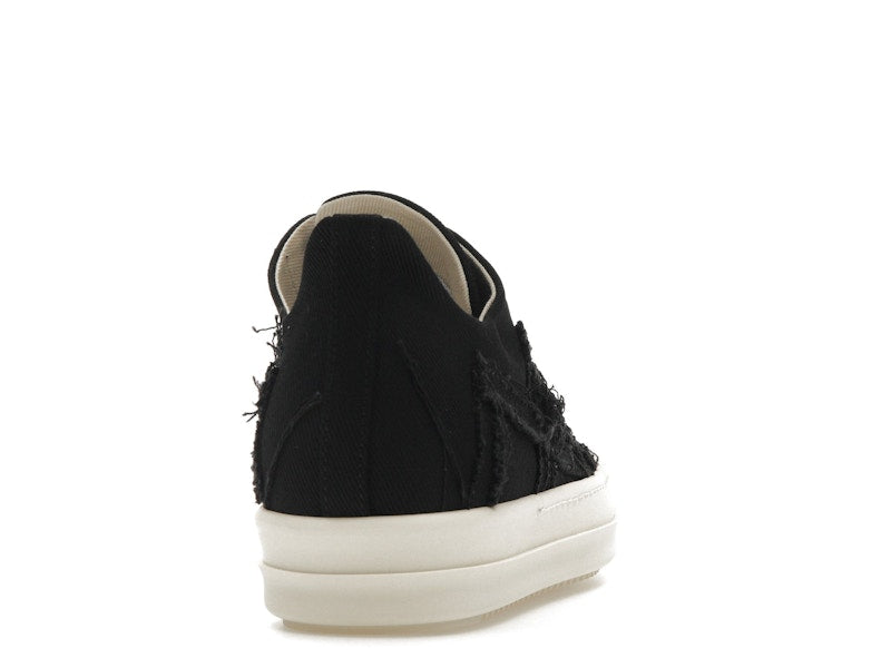 Rick Owens DRKSHDW Slashed Low Sneaks Black Milk
