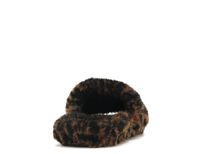 Balenciaga Furry Slide Leopard Brown Black