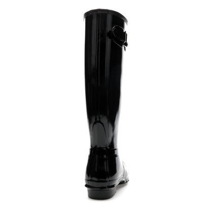 Hunter Original Tall Gloss Rain Boots Black (Women's)