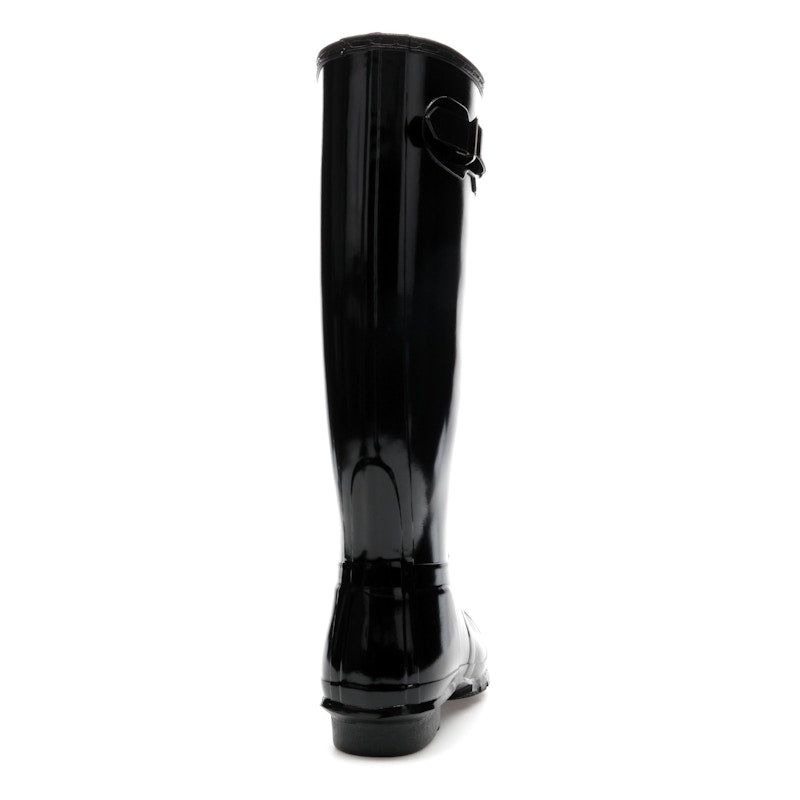 Hunter Original Tall Gloss Rain Boots Black (Women's)