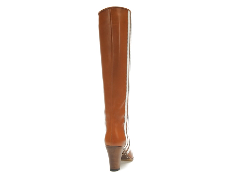 adidas x Gucci 73mm Knee-High Boots Cognac Leather