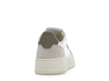 Autry Medalist Leather Low White Covert Green Beige (Women's)