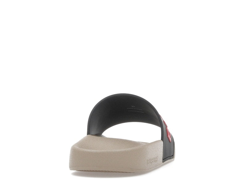 Burberry Embossed Logo Slide Black Red Tan (Women's)