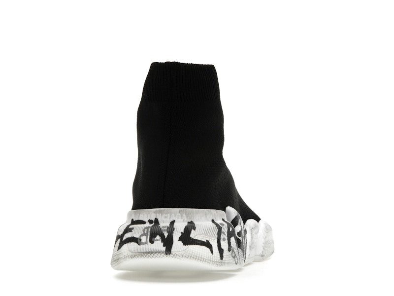 Balenciaga Speed 2.0 Graffiti Recycled Knit Black (Women's)