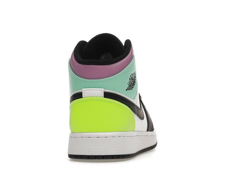 Jordan 1 Mid Pastel Black Toe (GS)
