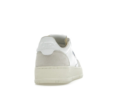 Autry Medalist Leather Low White Beige Suede (Women's)