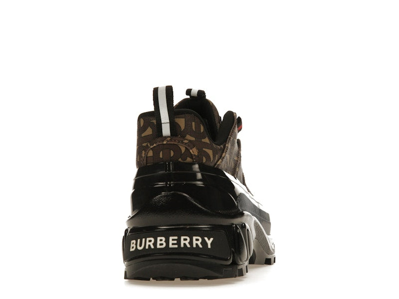 Burberry Arthur Monogram Print Black Bridle Brown