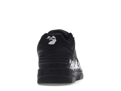 OFF-WHITE Out Of Office OOO "For Walking" Low Tops Black White