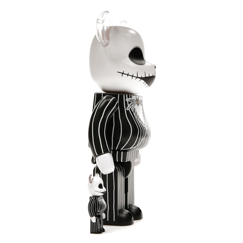 Bearbrick x Disney Tim Burton's The Nightmare Before Christmas Jack Skellington 100% & 400% Set