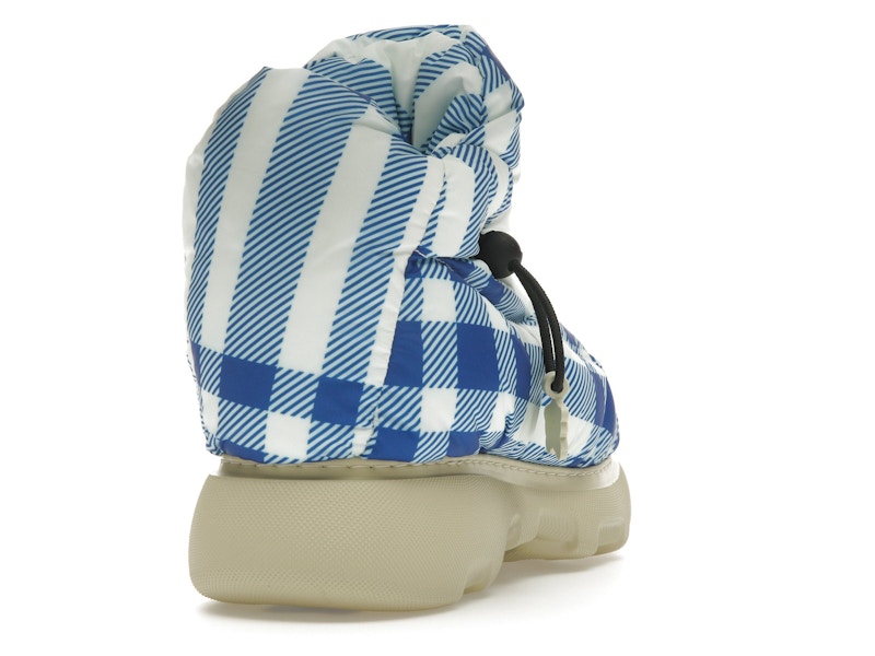 Burberry Check Pillow Boots Blue White