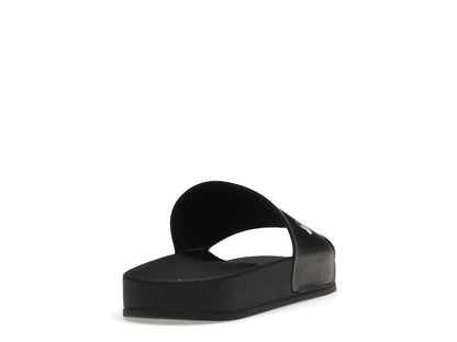 OFF-WHITE Drowning Man Logo Slides Black White FW21