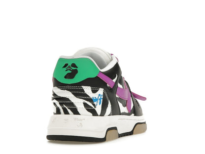 OFF-WHITE Out Of Office OOO Low Tops Zebra Pink (Women's)
