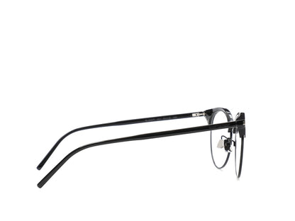 Saint Laurent Round-Frame Acetate Optical Frames Black Black Transparent (SL233F-30002729-001)