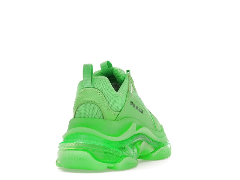 Balenciaga Triple S Soft Neon Green Clear Sole (Women's)
