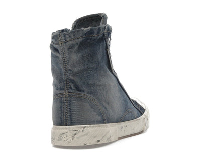 Balenciaga Paris High Top Blue Destroyed Denim