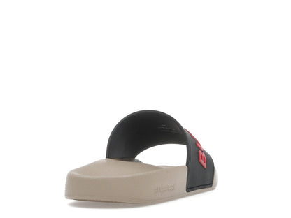 Burberry Embossed Logo Slide Black Red Tan (Women's)