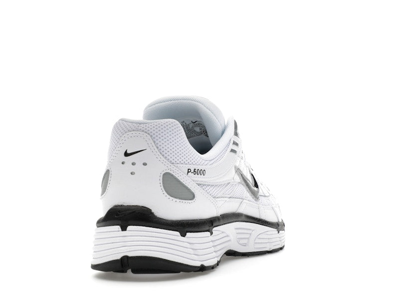 Nike P-6000 White Metallic Silver Black