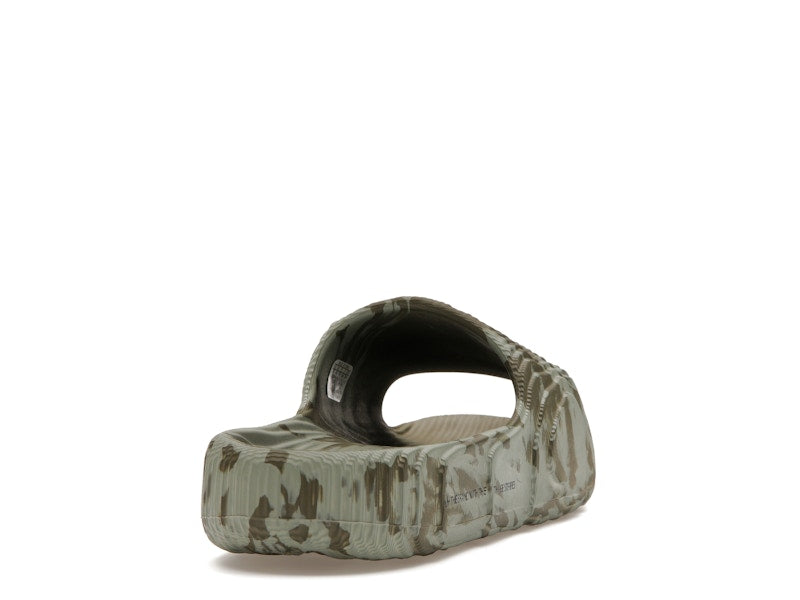 adidas Adilette 22 Slides Olive Strata Silver Green