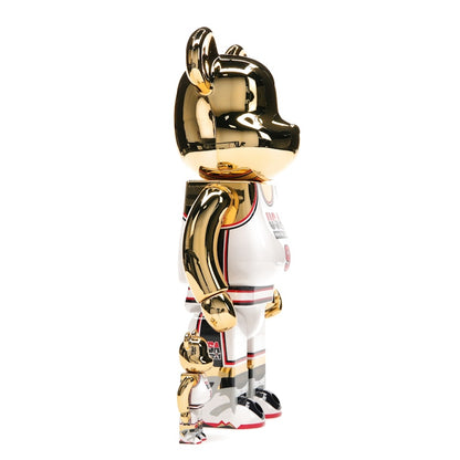 Bearbrick Michael Jordan 1992 Team USA (Dream Team) 100% & 400% Set Gold Chrome