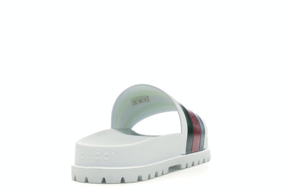 Gucci Web Slide Sandal White