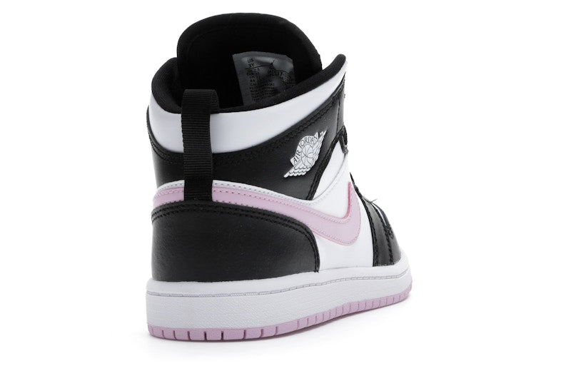 Jordan 1 Mid White Black Light Arctic Pink (PS)