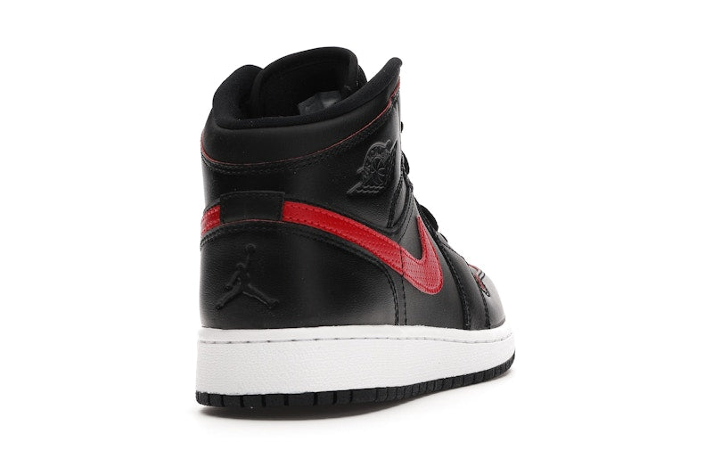 Jordan 1 Retro Mid Black Gym Red (GS)