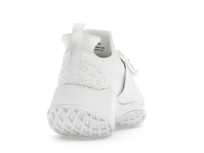 Roger Vivier Viv' Run Fabric White Crystal Buckle (Women's)