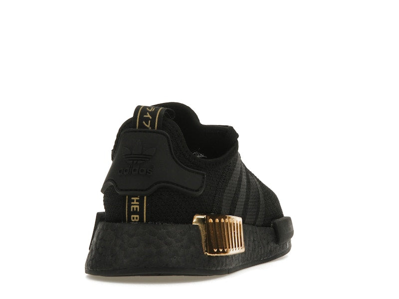 adidas NMD R1 Triple Black Gold Metallic (Women's)