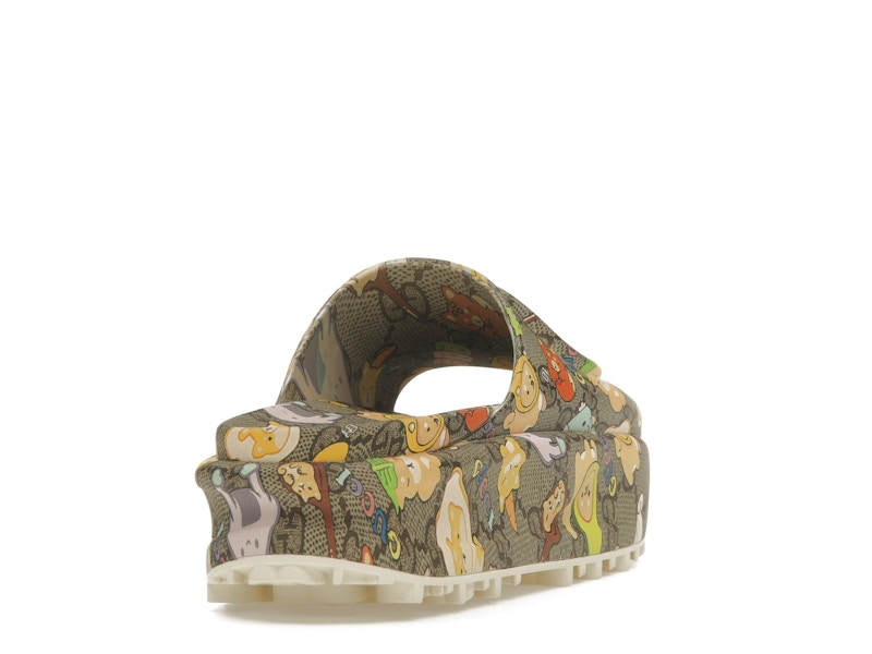 Gucci x Pikarar GG Animal Print Slide Beige Multi (Women's)