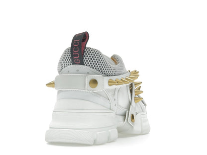 Gucci Flashtrek Chunky Leather Sneakers White Gold (Women's)