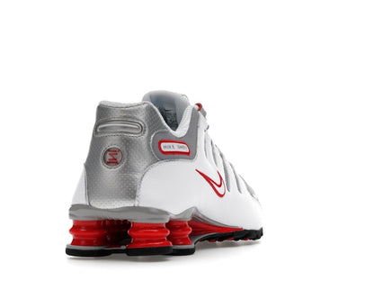 Nike Shox NZ White Red Metallic Silver