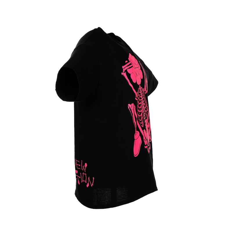KAWS SKELETON NEW FICTION T-shirt Pink