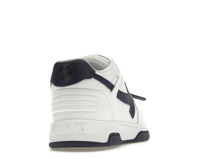 OFF-WHITE Out Of Office OOO Low Tops White Navy Blue
