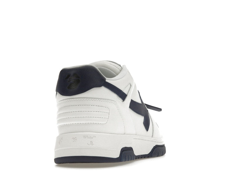 OFF-WHITE Out Of Office OOO Low Tops White Navy Blue