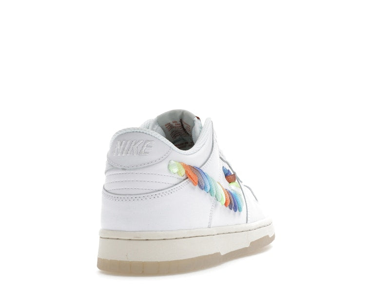 Nike Dunk Low SE Rainbow Lace Swoosh White (GS)