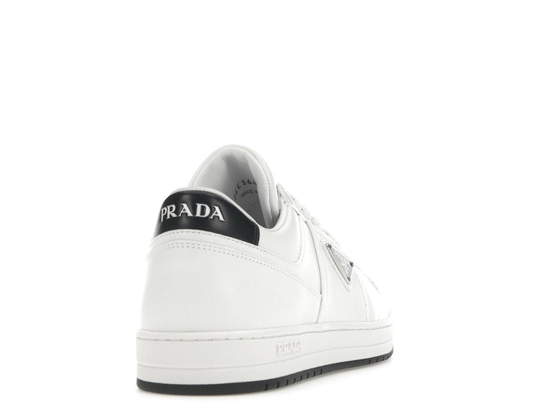 Prada Downtown Low Top Sneakers Leather White White Black