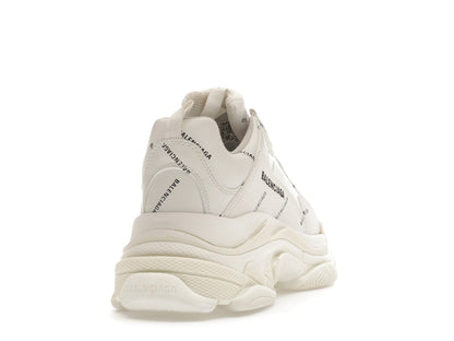 Balenciaga Triple S Allover Logo White