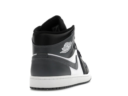 Jordan 1 Mid Black White Iron Grey