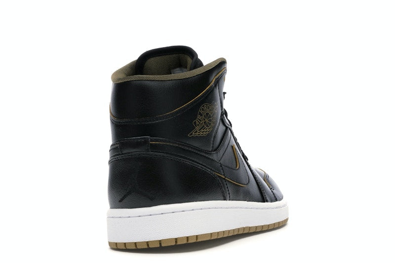 Jordan 1 Retro Mid Black Metallic Gold
