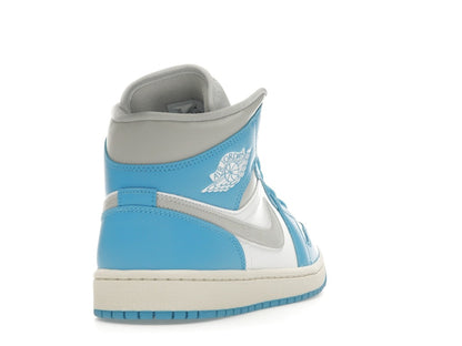 Jordan 1 Mid Dark Powder Blue White Sail Neutral Grey (Women's)