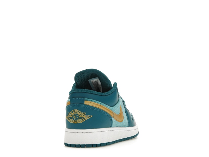 Jordan 1 Low SE Geode Teal Metallic Gold (GS)