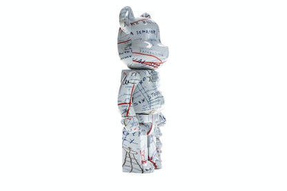 Bearbrick Jean-Michel Basquiat 2 100% & 400% Set White
