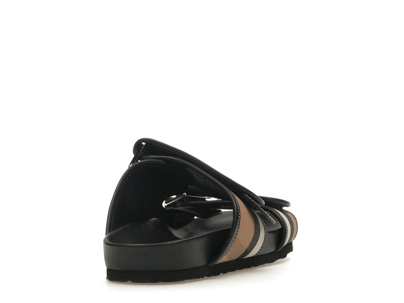 Burberry Check Sandals Birch Brown Black